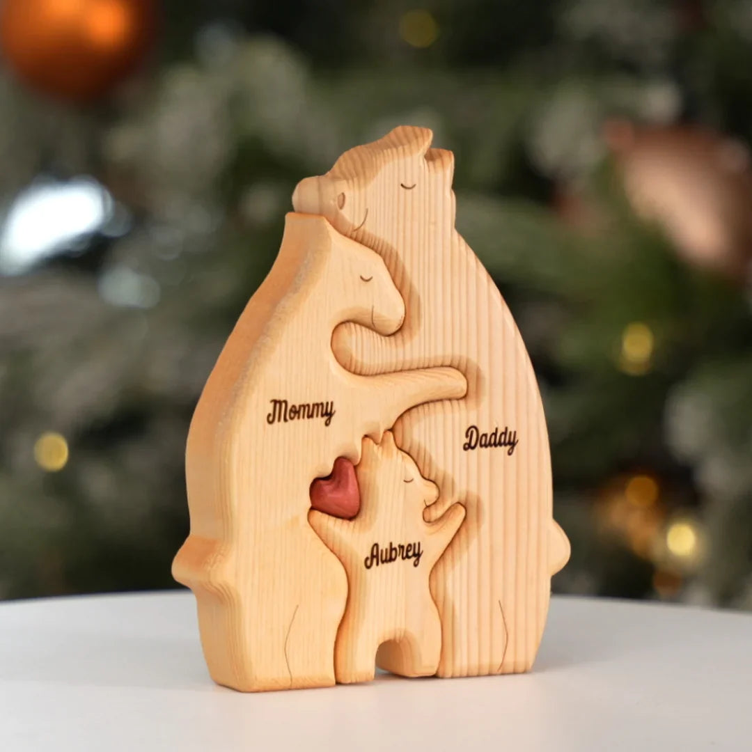 Puzzle familiar de madera personalizado